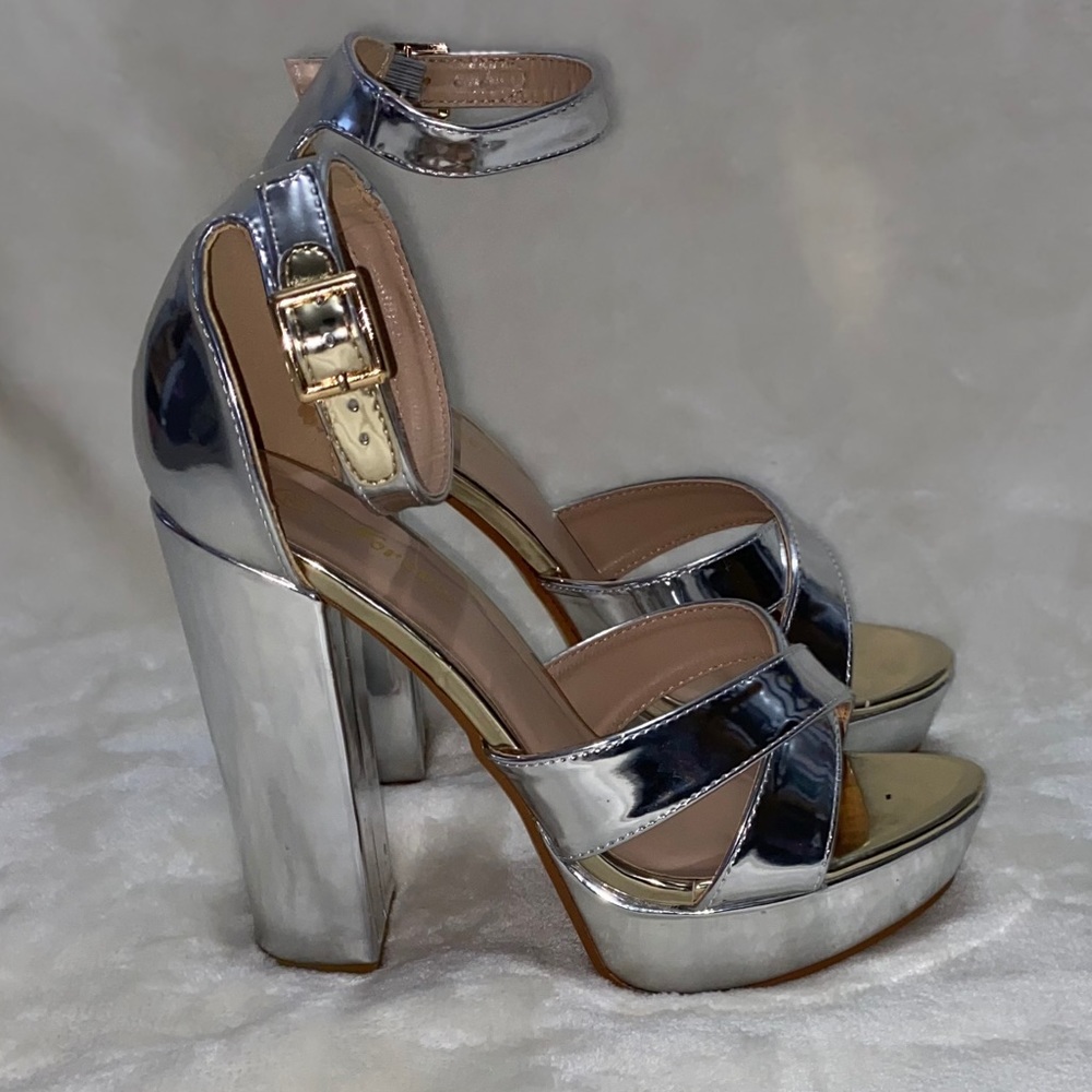 Forever Platform Silver High Heels